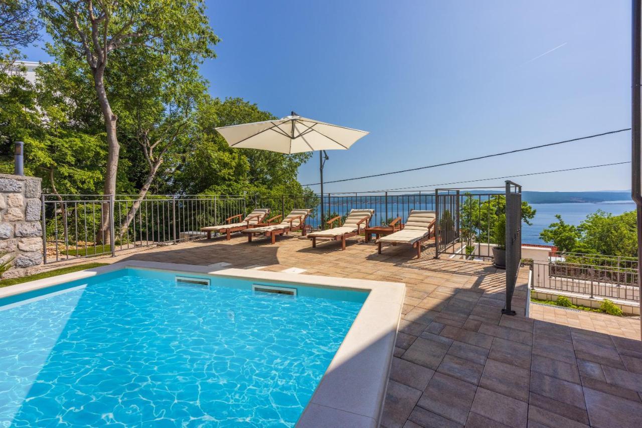 Villa Antani With Heated Pool, Sauna & Jacuzzi Crikvenica Esterno foto